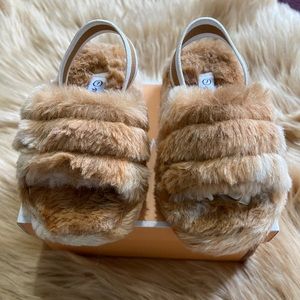Brand new child size 7 mocha slippers